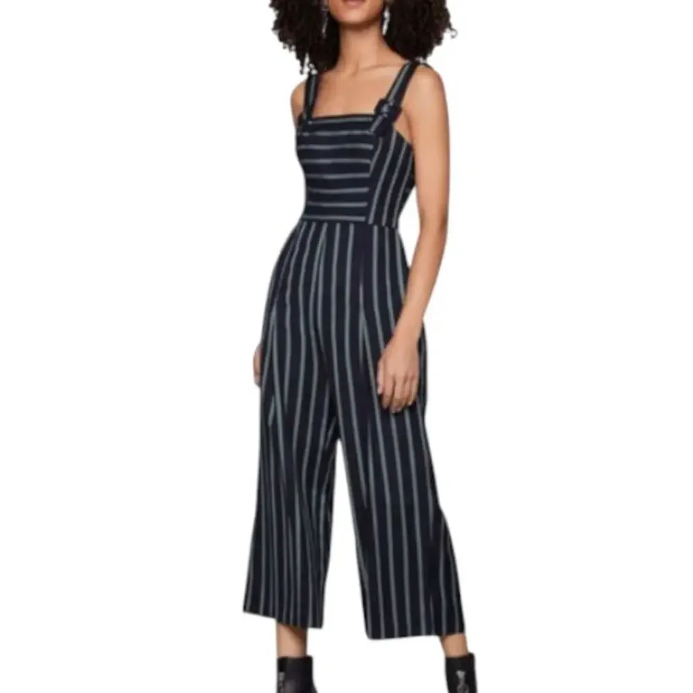 BCBGeneration Navy Buckle Strap Jumpsuit Size 10